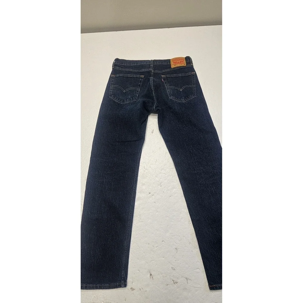 Levis 505 Regular Fit Jeans Mens 33x32 Dark Wash Indigo Straight Leg Denim